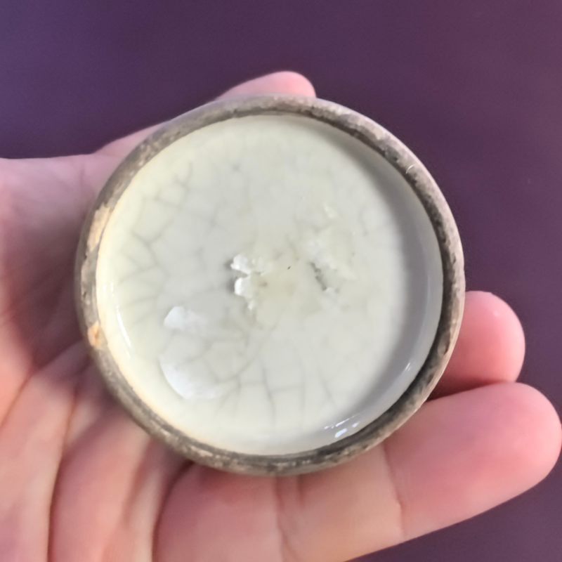 清康熙 浆胎青花缠枝花卉纹鼻烟壶 - 图14