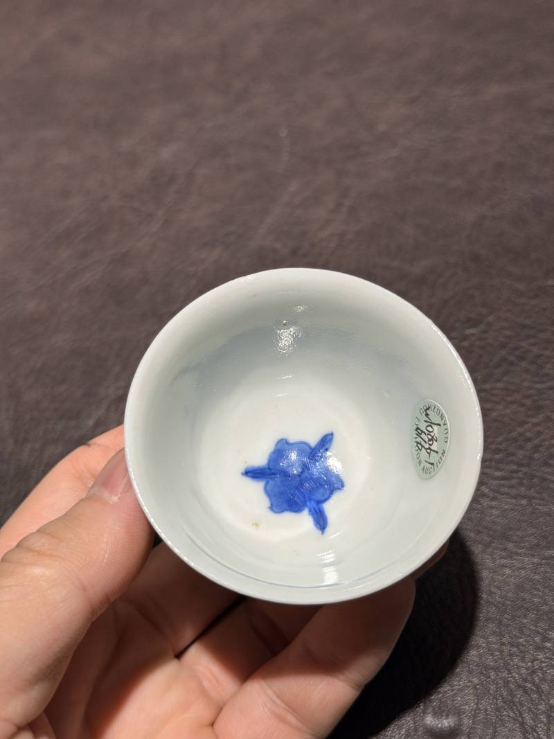 清中期 青花花卉纹杯一组6件 - 图38