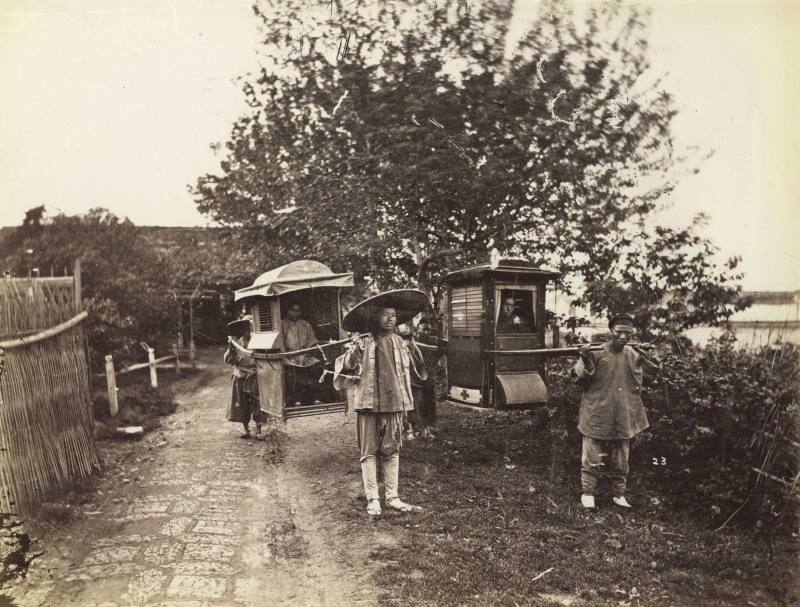 1870年代 威廉·桑德斯 抬轿 - 图1