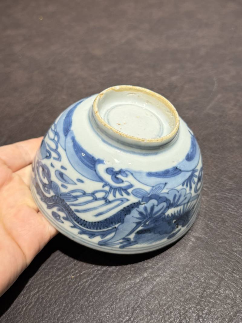 明晚期 青花龙纹碗 - 图8