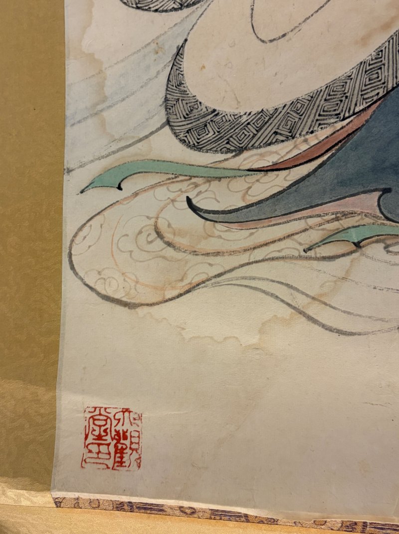 張大千、曾后希 抱貓侍女、嫦娥 設色紙本 軟片及鏡心 一九三九年及一九六零年作 | ZHANG DAQIAN (1899-1983) AND ZENG HOUXI (1916-1999) - 图2