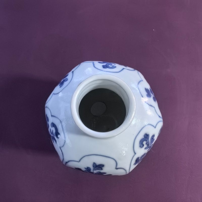 清康熙 青花花卉纹瓶 - 图8