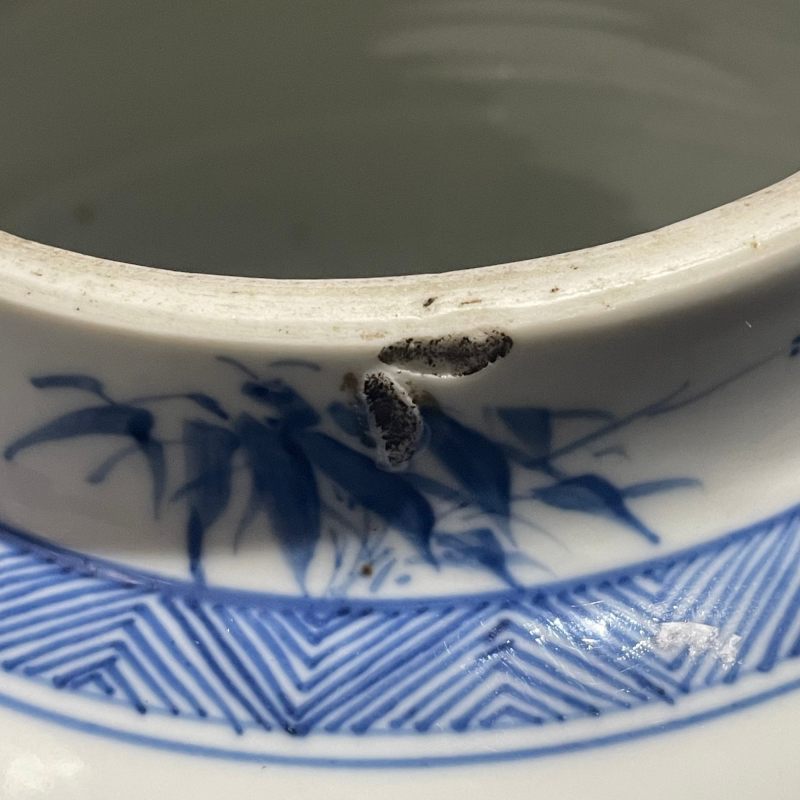 清康熙 青花花卉纹将军罐 - 图16