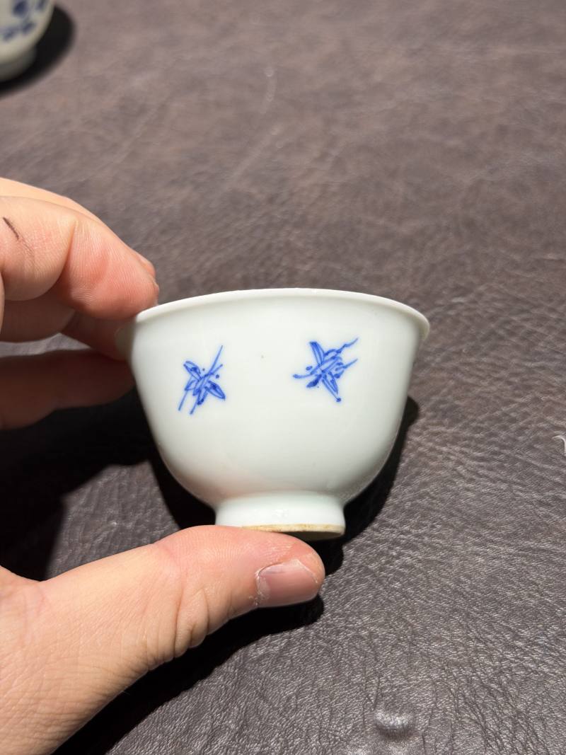 清中期 青花花卉纹杯一组6件 - 图29