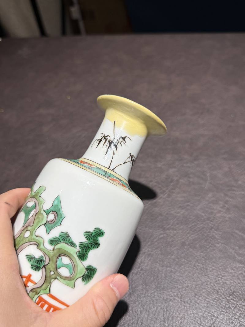 清康熙 五彩人物棒槌瓶 - 图10