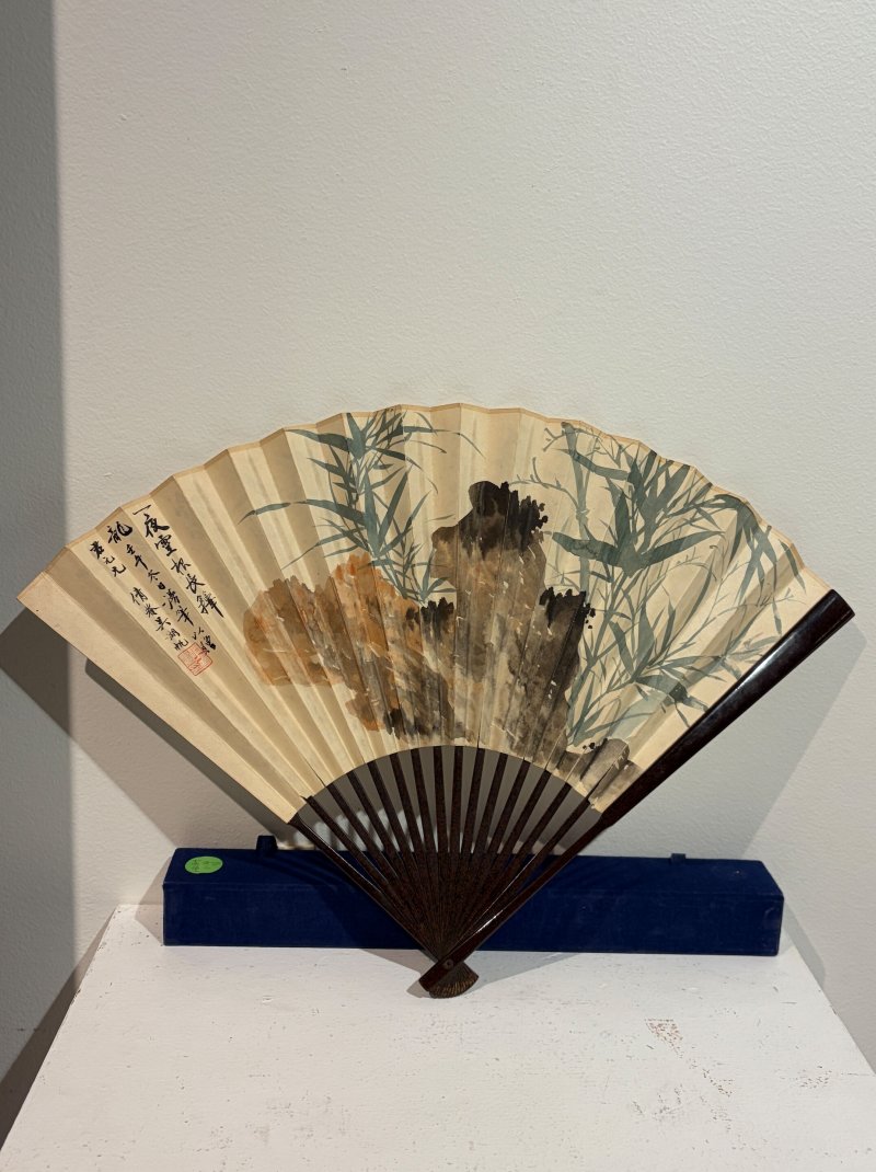 吳湖帆、葉公綽 竹•行書 設色及水墨紙本 成扇 一九四二年作 | WU HUFAN (1894-1968) AND YE GONGCHUO (1881-1968) - 图8