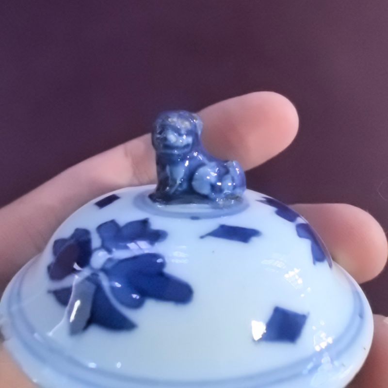 清康熙 青花人物故事图盖罐 - 图9