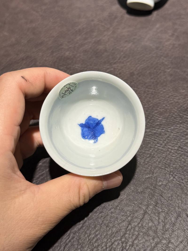 清中期 青花花卉纹杯一组6件 - 图13