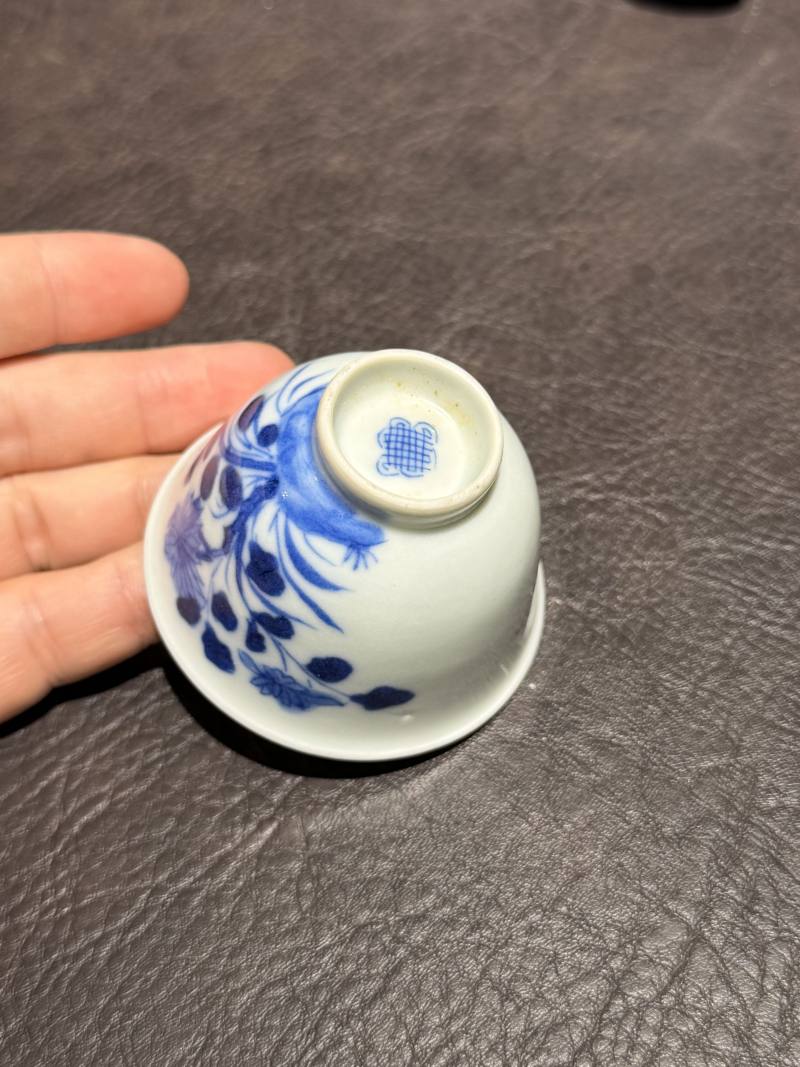 清中期 青花花卉纹杯一组6件 - 图14