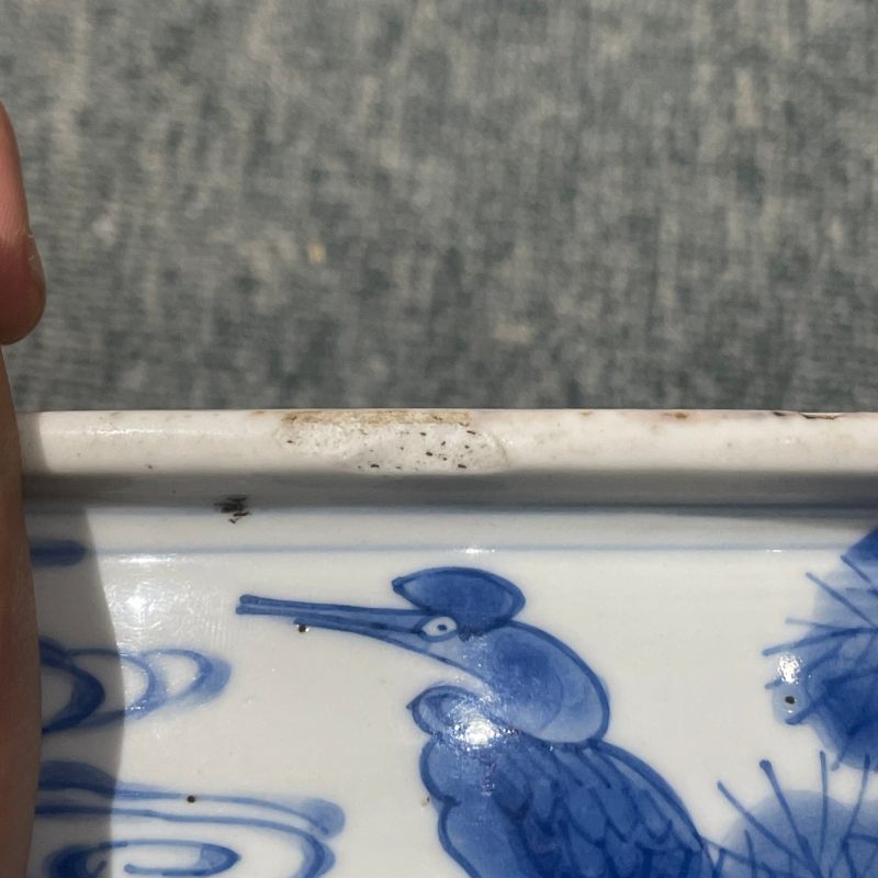 清康熙 青花鹤鹿同春卷缸 - 图17
