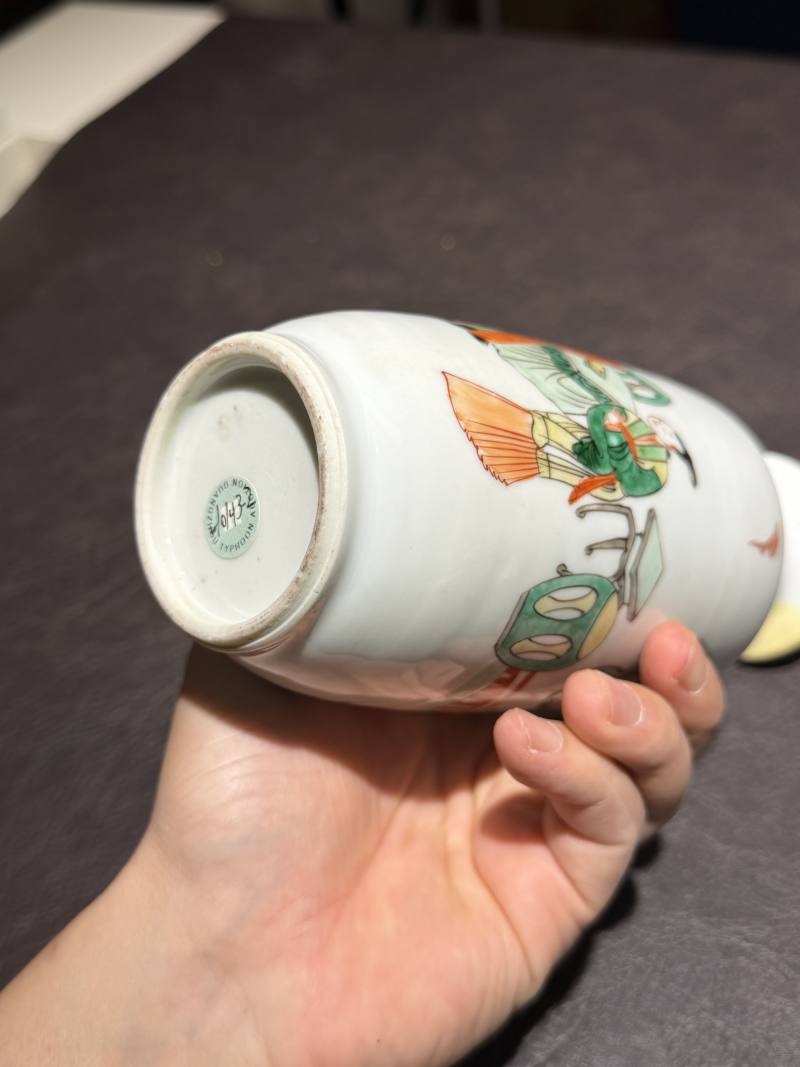清康熙 五彩人物棒槌瓶 - 图13