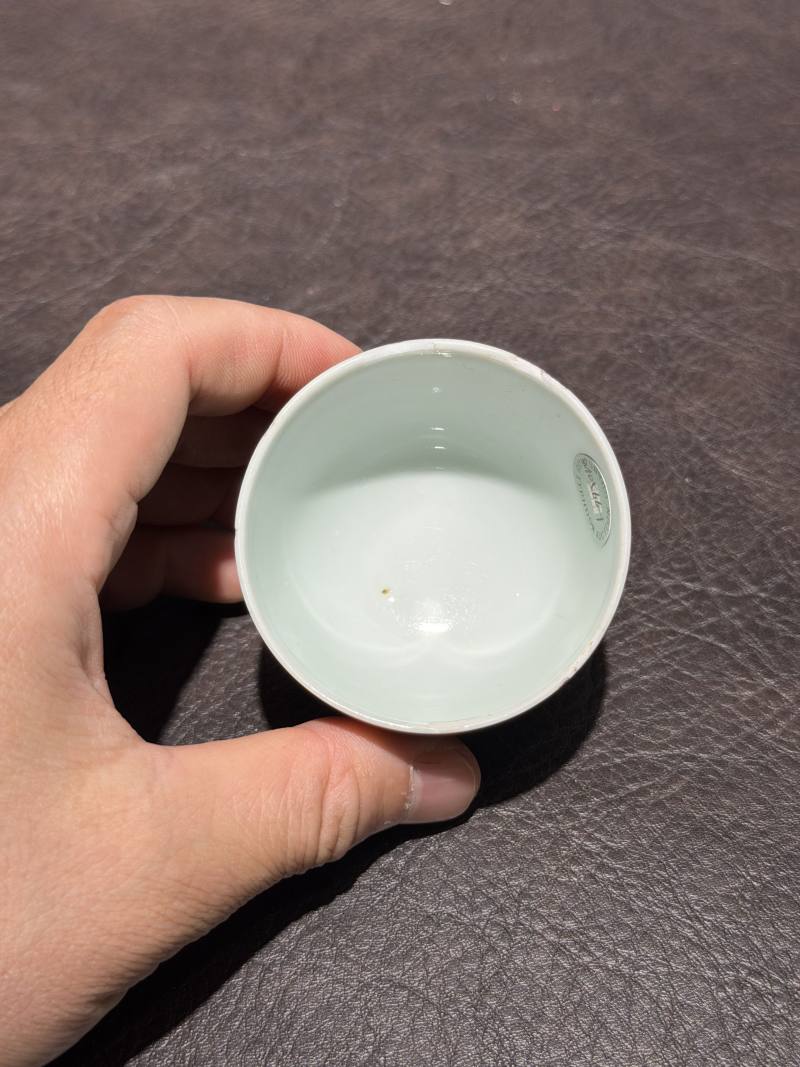 清乾隆 霁红釉卧足杯 - 图4