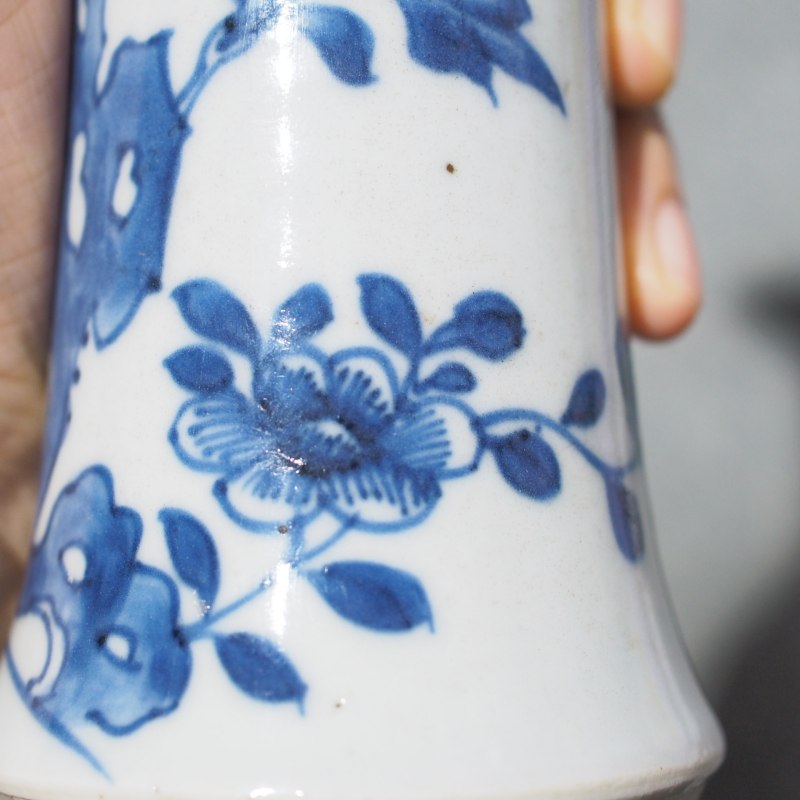 清乾隆 青花花卉纹花觚 - 图13
