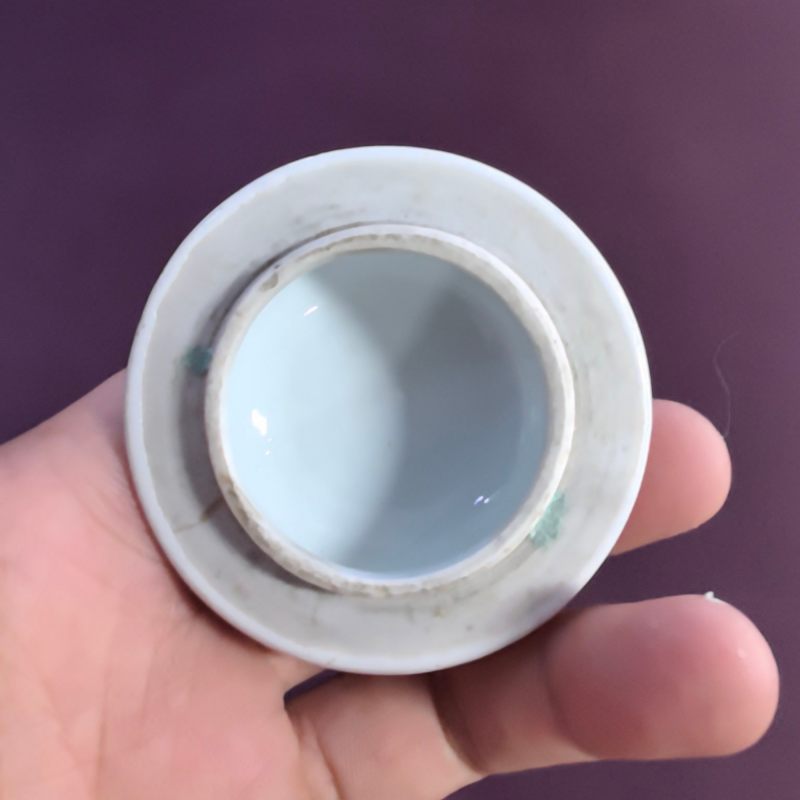 清康熙 青花人物故事图盖罐 - 图14