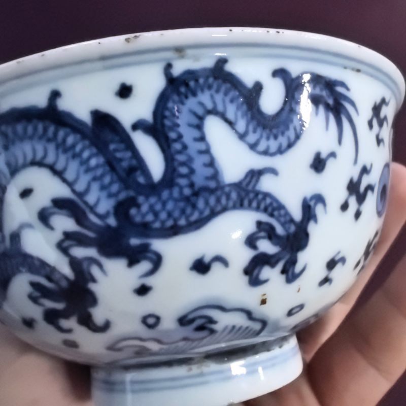 清康熙 青花龙纹碗 - 图6