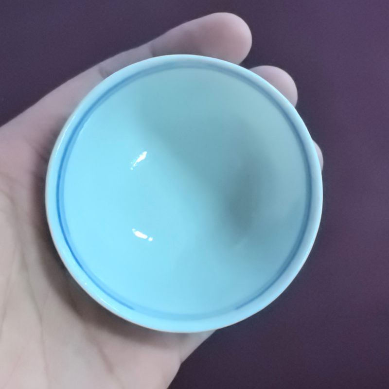 清宣统 青花蚕食图茶园 - 图6