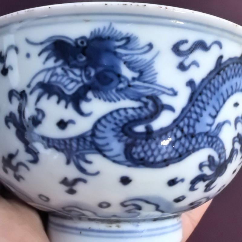 清康熙 青花龙纹碗 - 图7