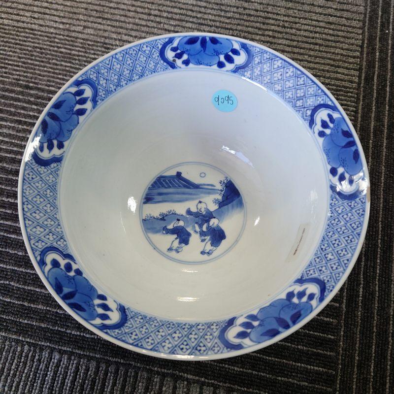 清康熙 青花西厢记图碗 - 图14