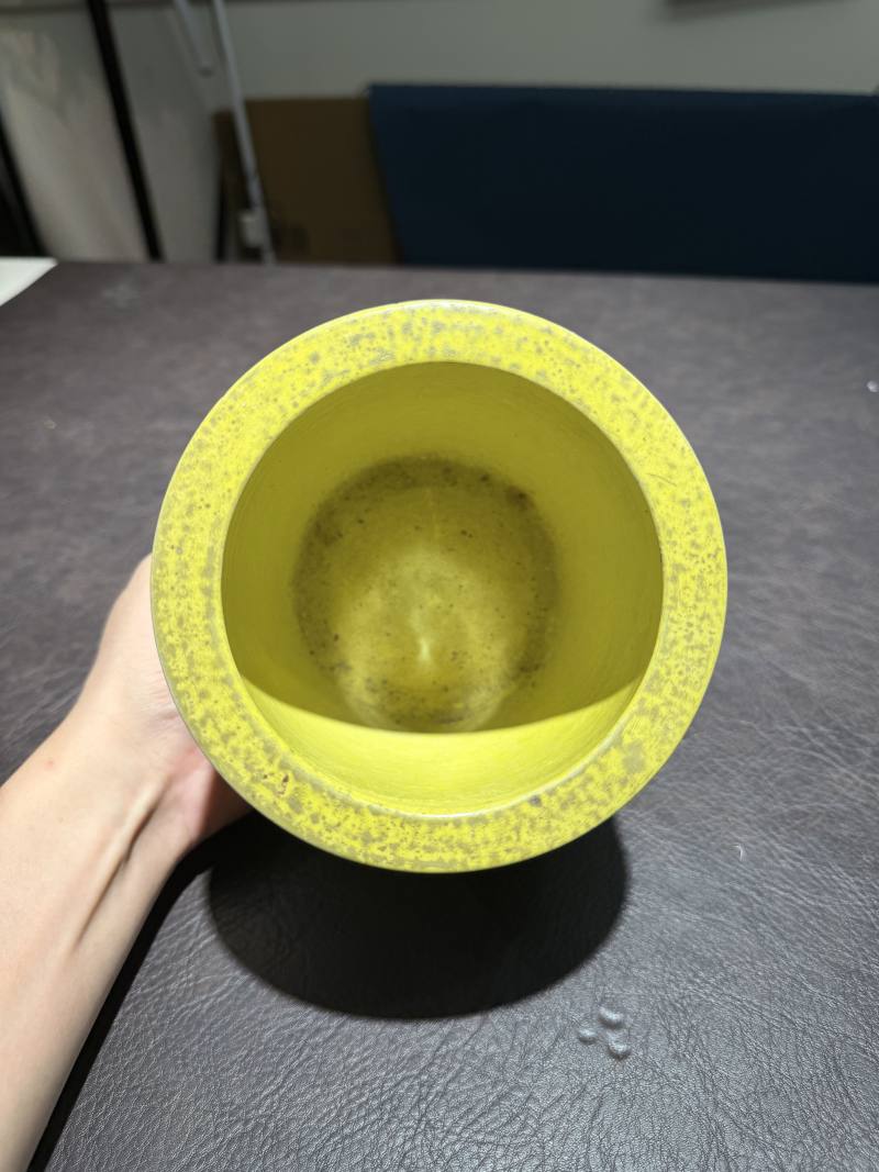 清 黄釉缠枝托八宝笔筒 - 图8