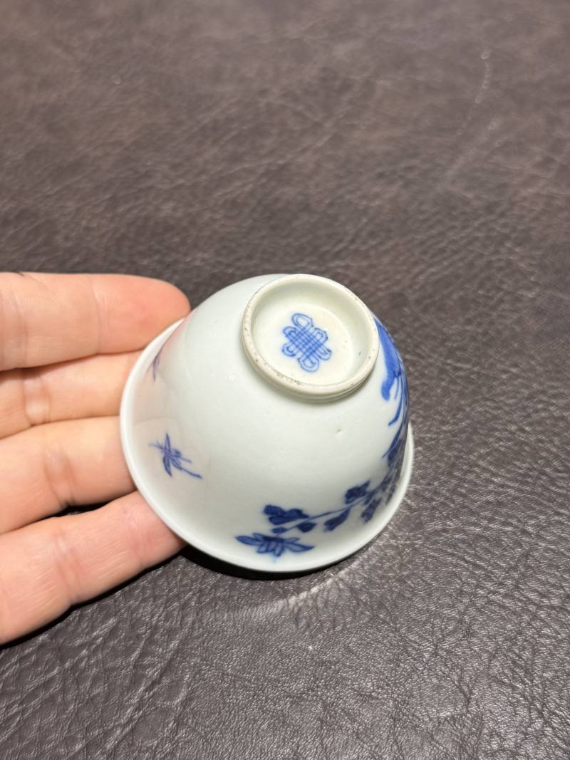 清中期 青花花卉纹杯一组6件 - 图20