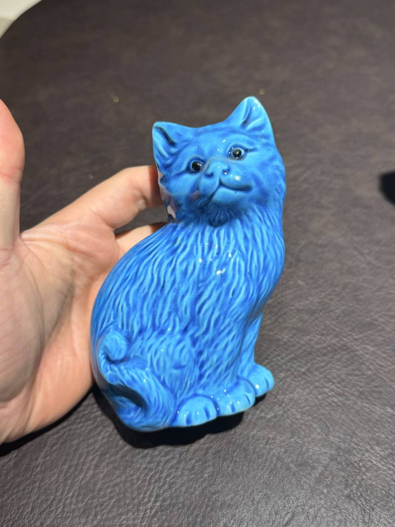 解放初期 猫塑像摆件一组4件 - 图13