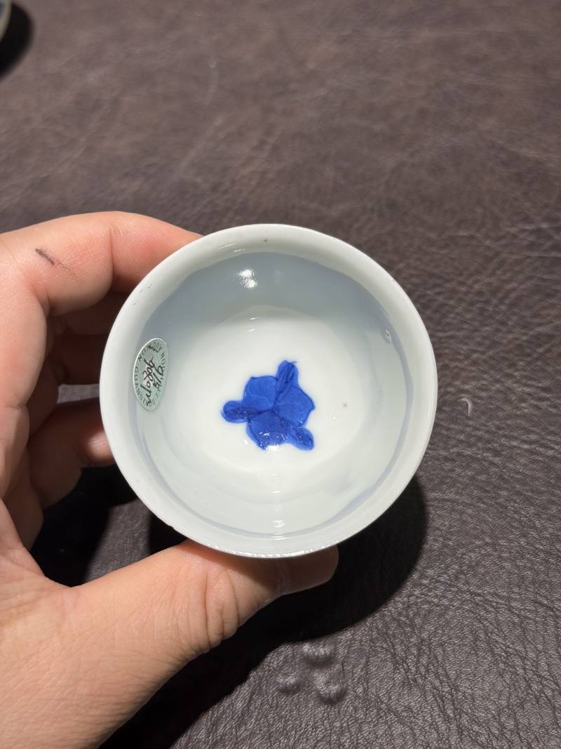 清中期 青花花卉纹杯一组6件 - 图30