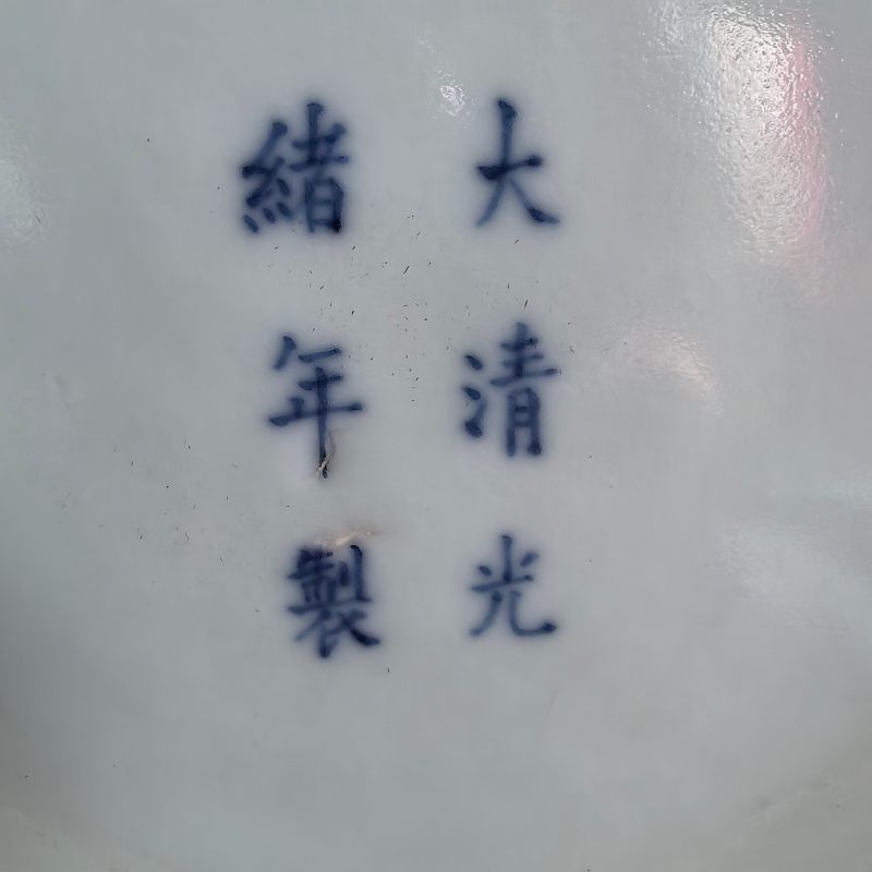 清光绪 黄地粉彩福禄万代开窗吉庆有余赏瓶 - 图14