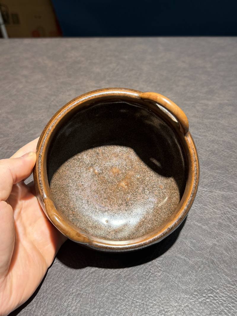 清乾隆 古铜釉桥耳炉 - 图6
