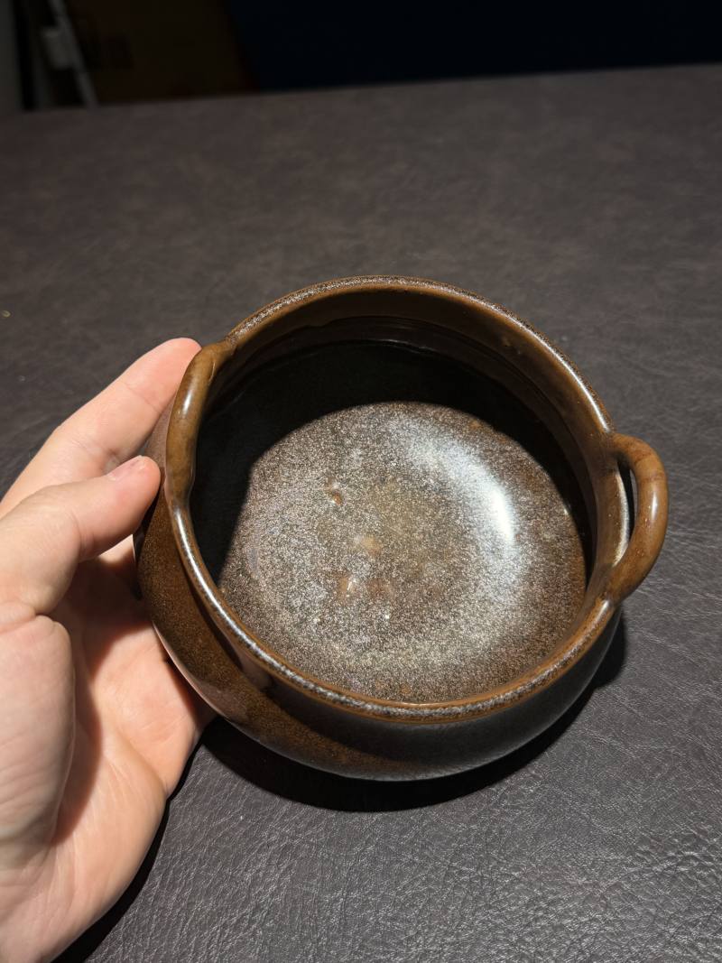 清乾隆 古铜釉桥耳炉 - 图7