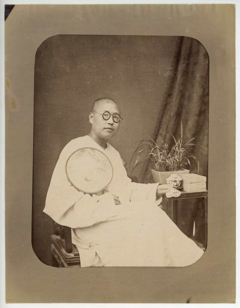 1870年代 威廉·桑德斯 戴眼镜的中国文人 - 图2