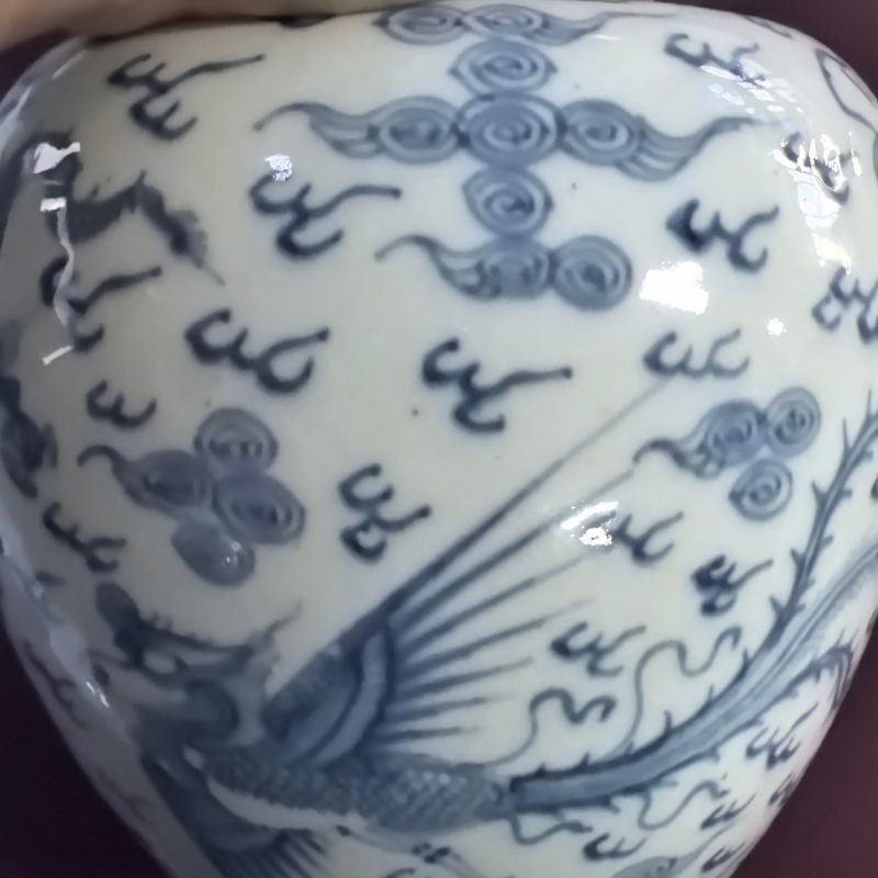 清雍正 青花云龙纹罐 - 图10