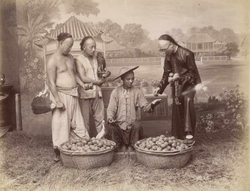 1880年代 洛伦佐·费斯勒 水果贩 - 图1