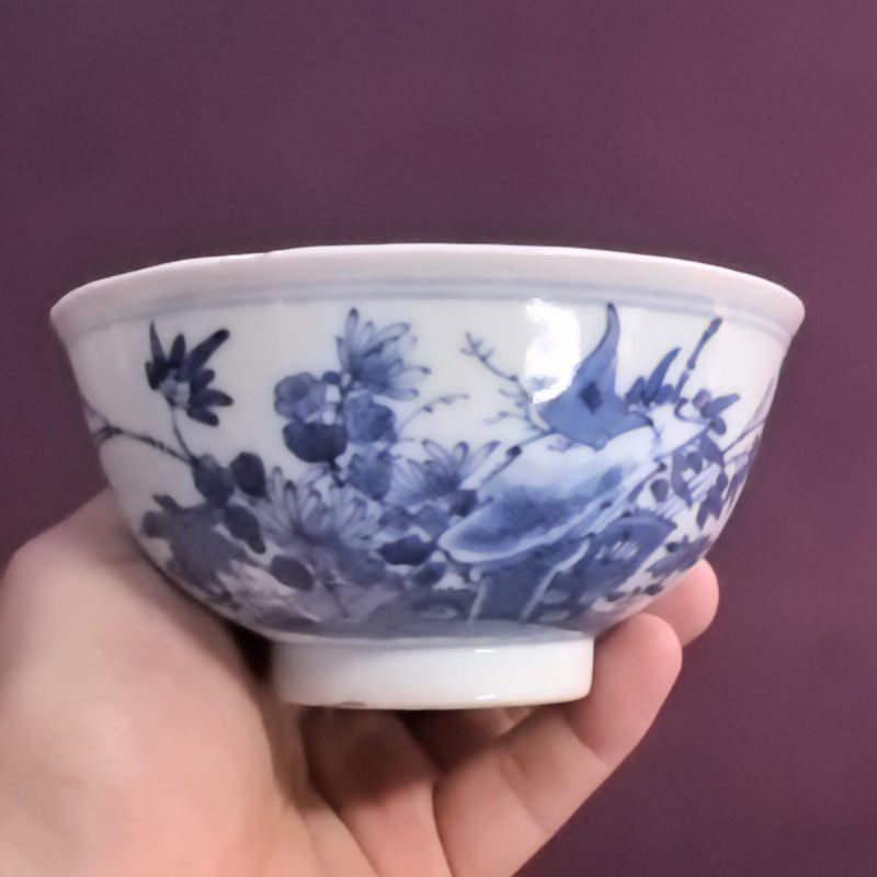 民国 青花花卉纹小碗 - 图6
