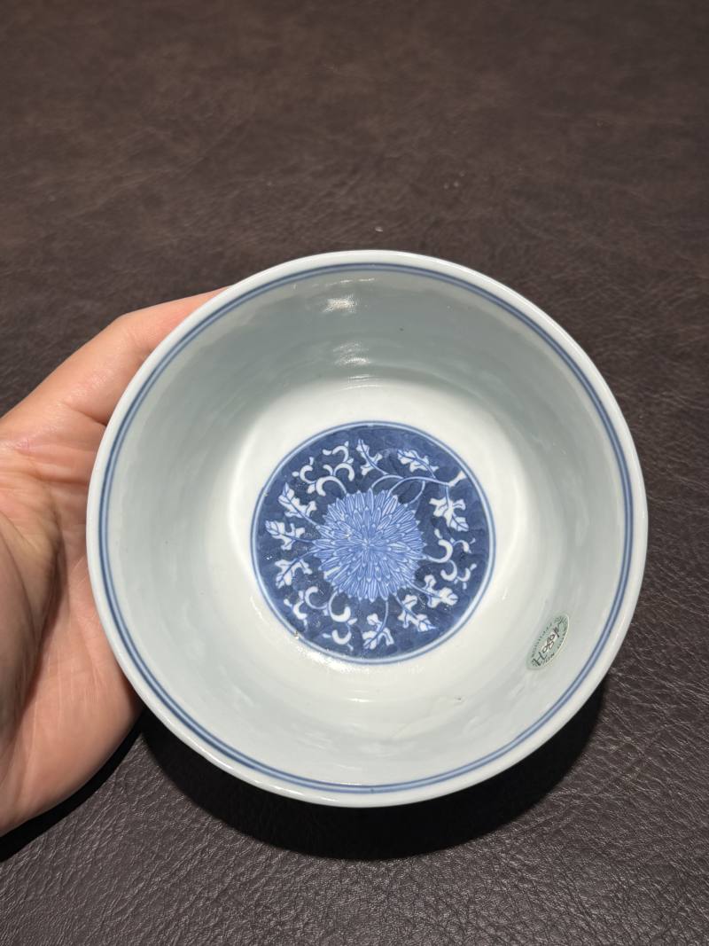 清光绪 青花花卉纹碗 - 图5