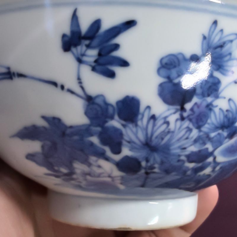 民国 青花花卉纹小碗 - 图7
