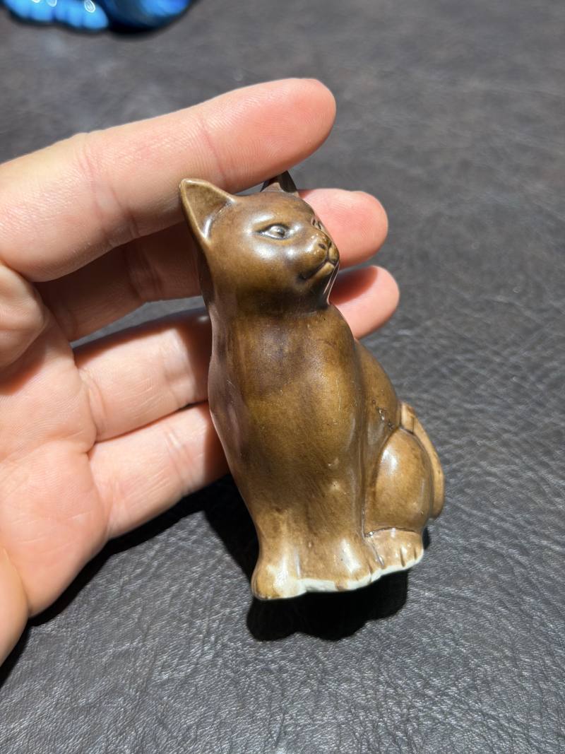 解放初期 猫塑像摆件一组4件 - 图9