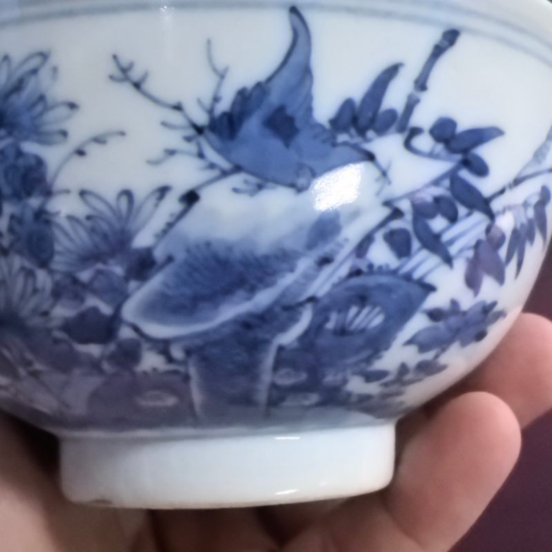 民国 青花花卉纹小碗 - 图8
