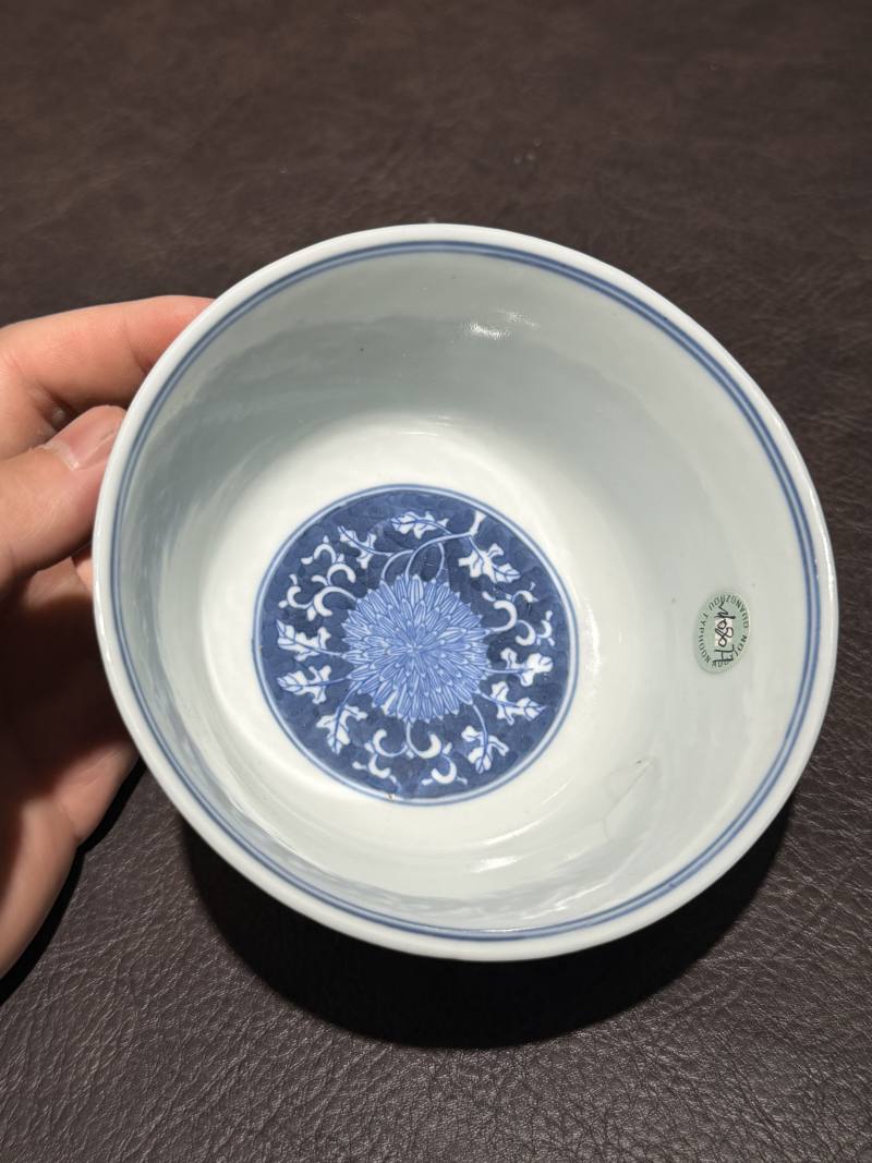 清光绪 青花花卉纹碗 - 图6