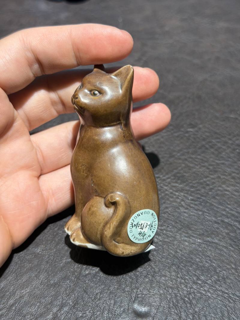 解放初期 猫塑像摆件一组4件 - 图10