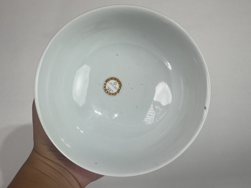 民国 胭脂红轧道龙纹碗 - 图5