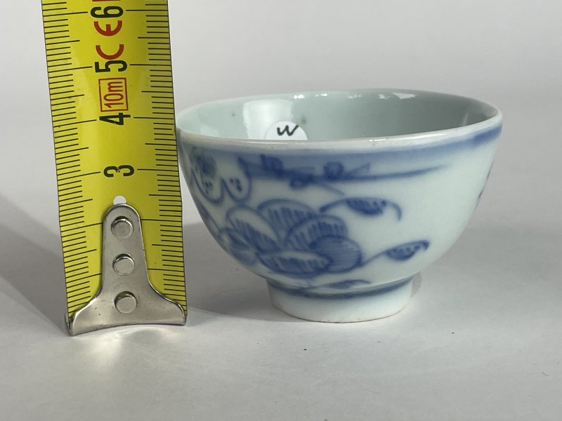 清晚期 青花花卉纹杯 - 图8