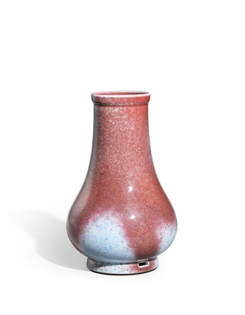 A fine and rare Jun-imitation vase, Seal mark and period of Yongzheng | 清雍正　仿鈞窰紫紅天藍釉漢壺尊　《大清雍正年製》款 - 图2