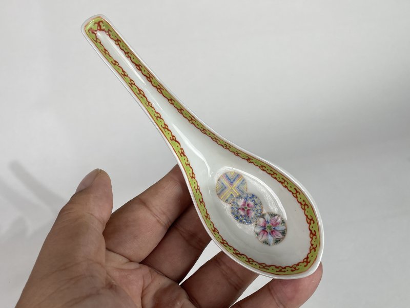 民国 粉彩皮球花纹勺四把 - 图8