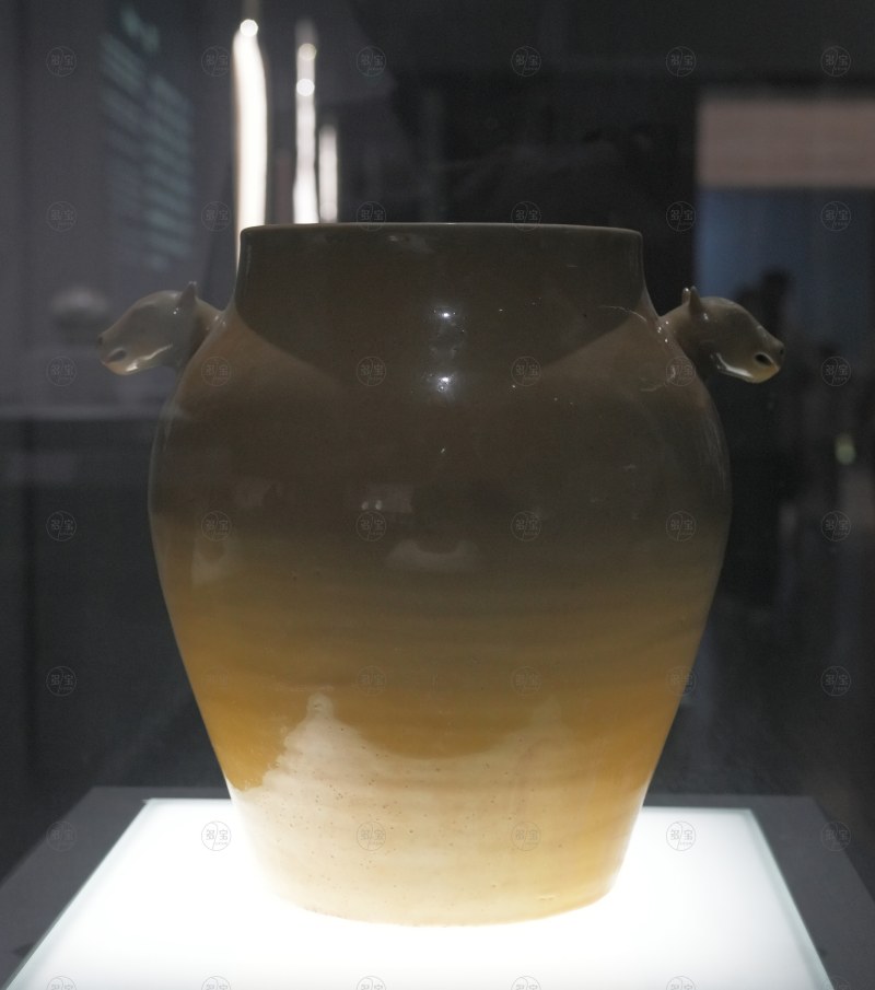 明弘治 黄釉尊