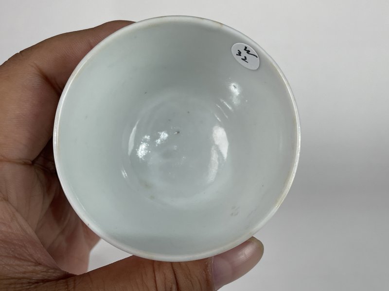 民国 胭脂地轧道开光山水纹杯 - 图5