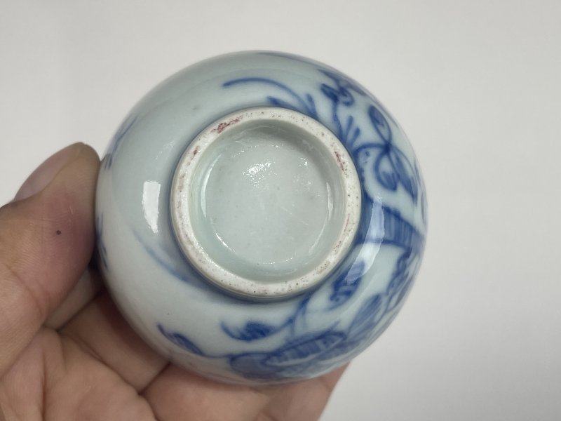 清晚期 青花花卉纹杯 - 图6