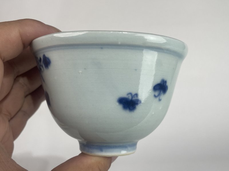 清中期 青花花卉纹杯 - 图4