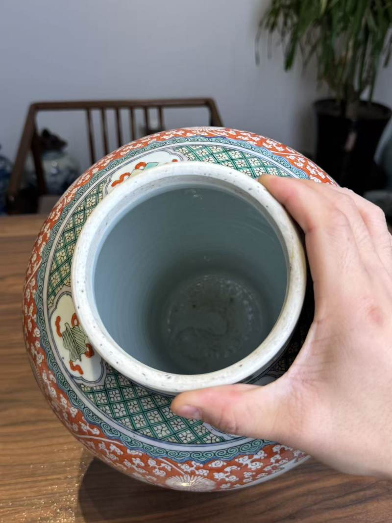 清晚期 五彩松鹿图将军罐 - 图11