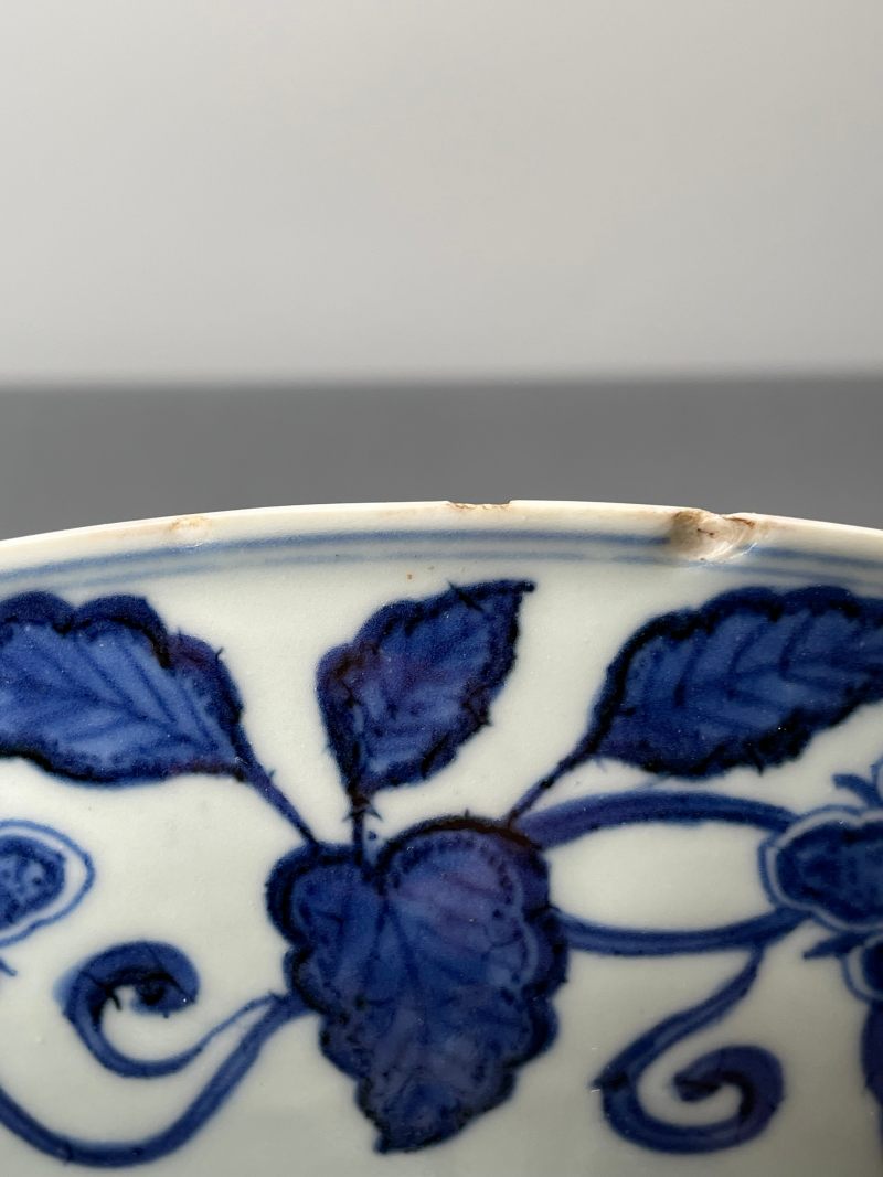 清雍正 仿宣窑青花花果纹盘 - 图27