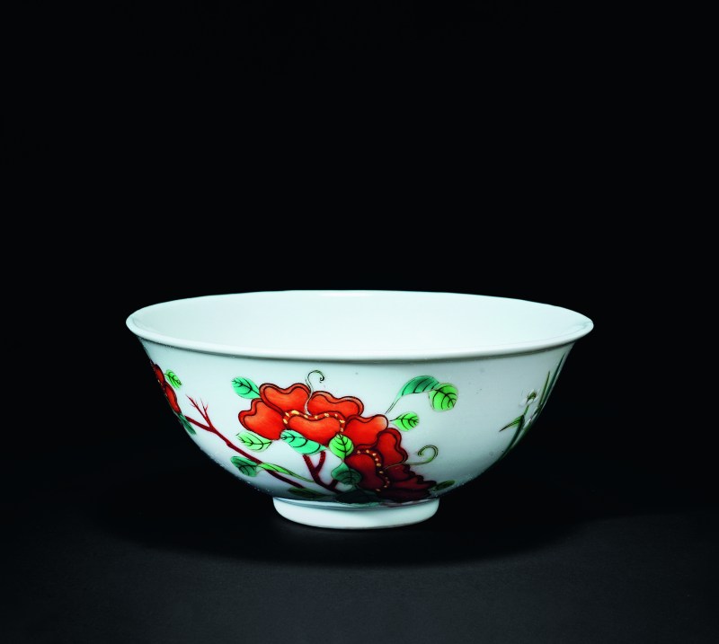清光绪 粉彩花卉碗 - 图1